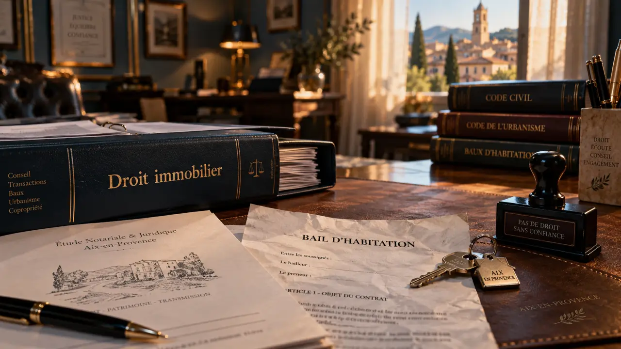 Avocat droit immobilier aix en provence : bail, vente ou chantier