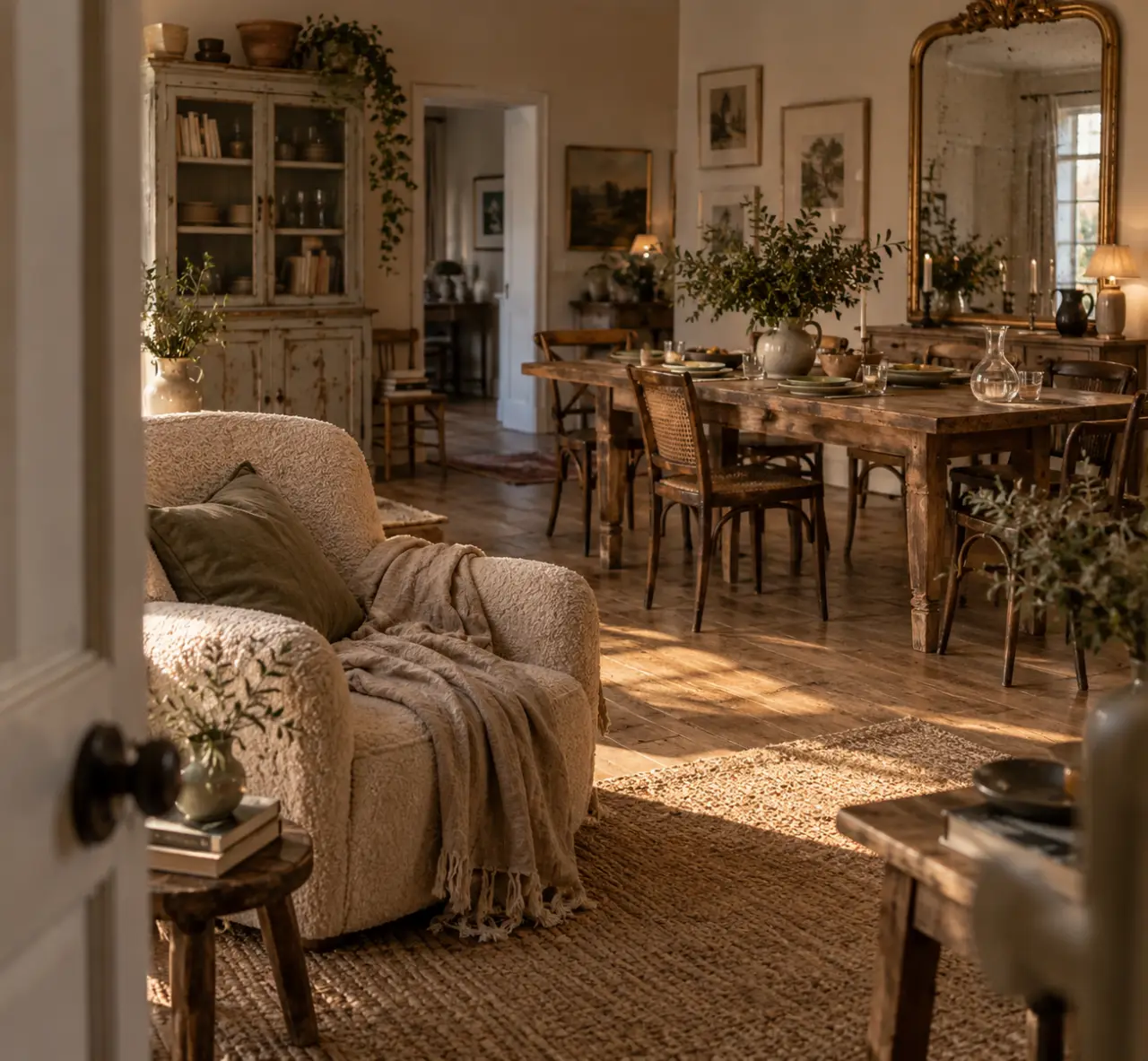 Déco maison de famille : salon chaleureux bois et laine