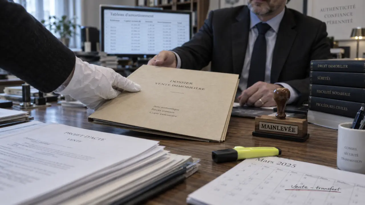 Ne pas rembourser son prêt immobilier après la vente sanction : dossier notaire et mainlevée